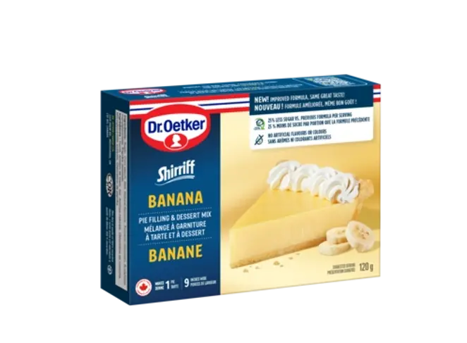 Dr. Oetker Mélange à garniture à tarte et à dessert, Banane