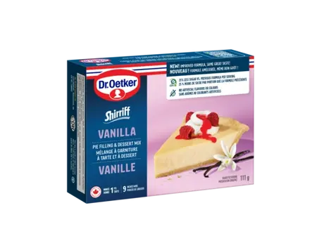 Dr. Oetker Shirriff Vanilla Pie Filling & Dessert Mix (prepared)