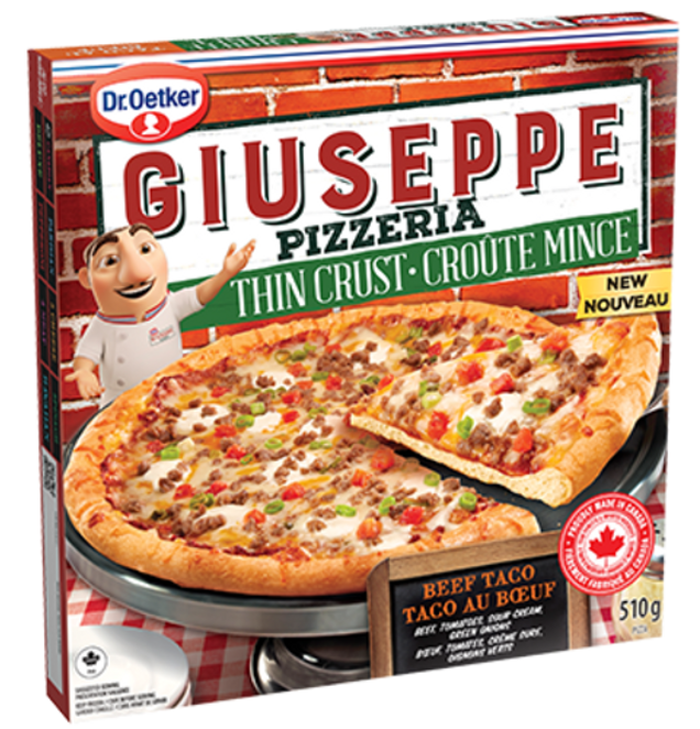 Dr. Oetker Giuseppe Pizzeria - Pizza taco au bœuf à croûte mince