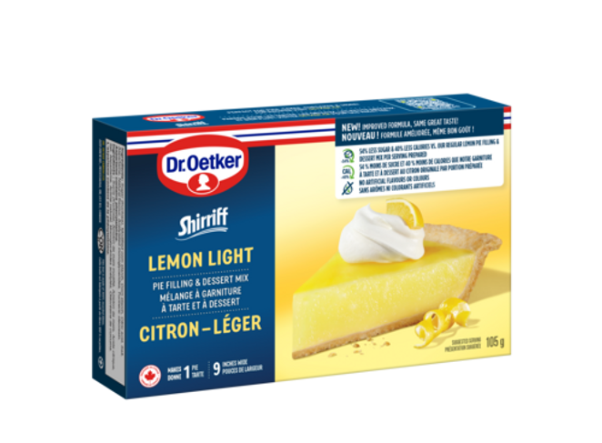 Dr. Oetker Mélange à garniture à tarte et à dessert, au Citron léger