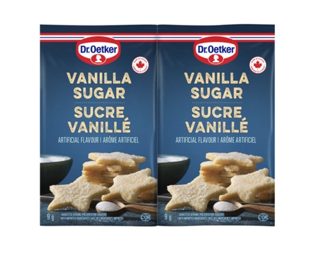Dr. Oetker Vanilla Sugar sprinkled on top