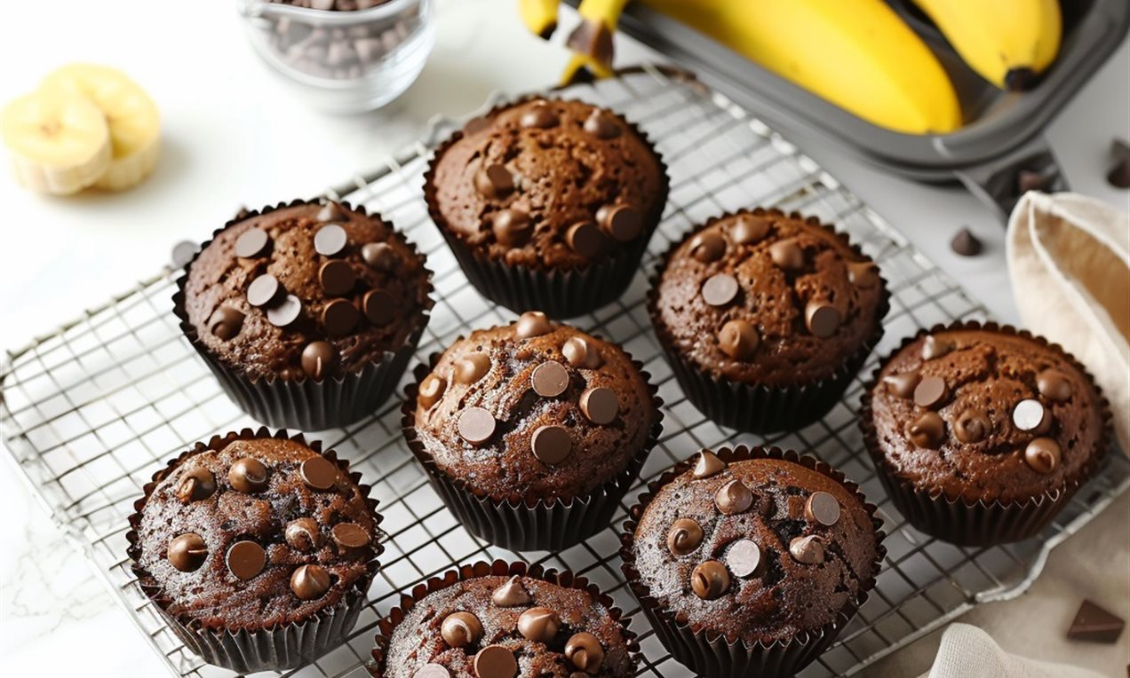 Muffins chocolat-banane