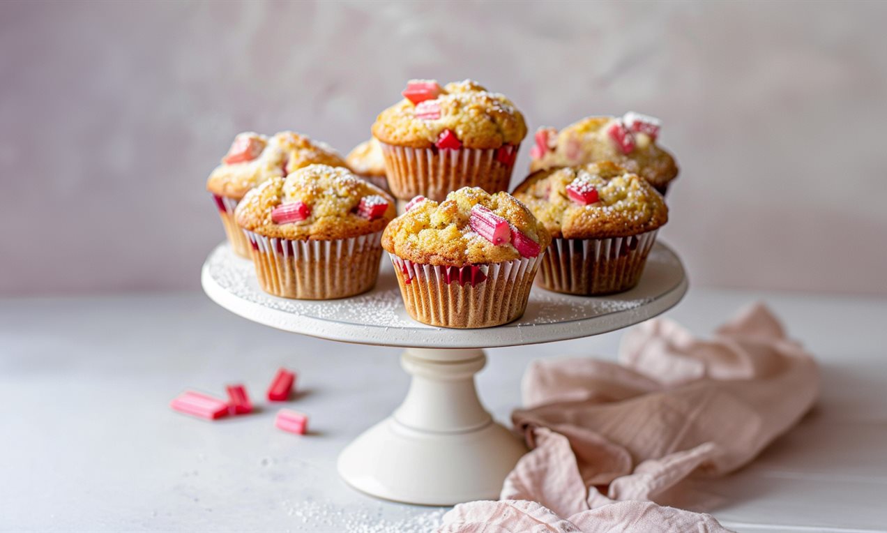 Muffins à la Rhubarbe
