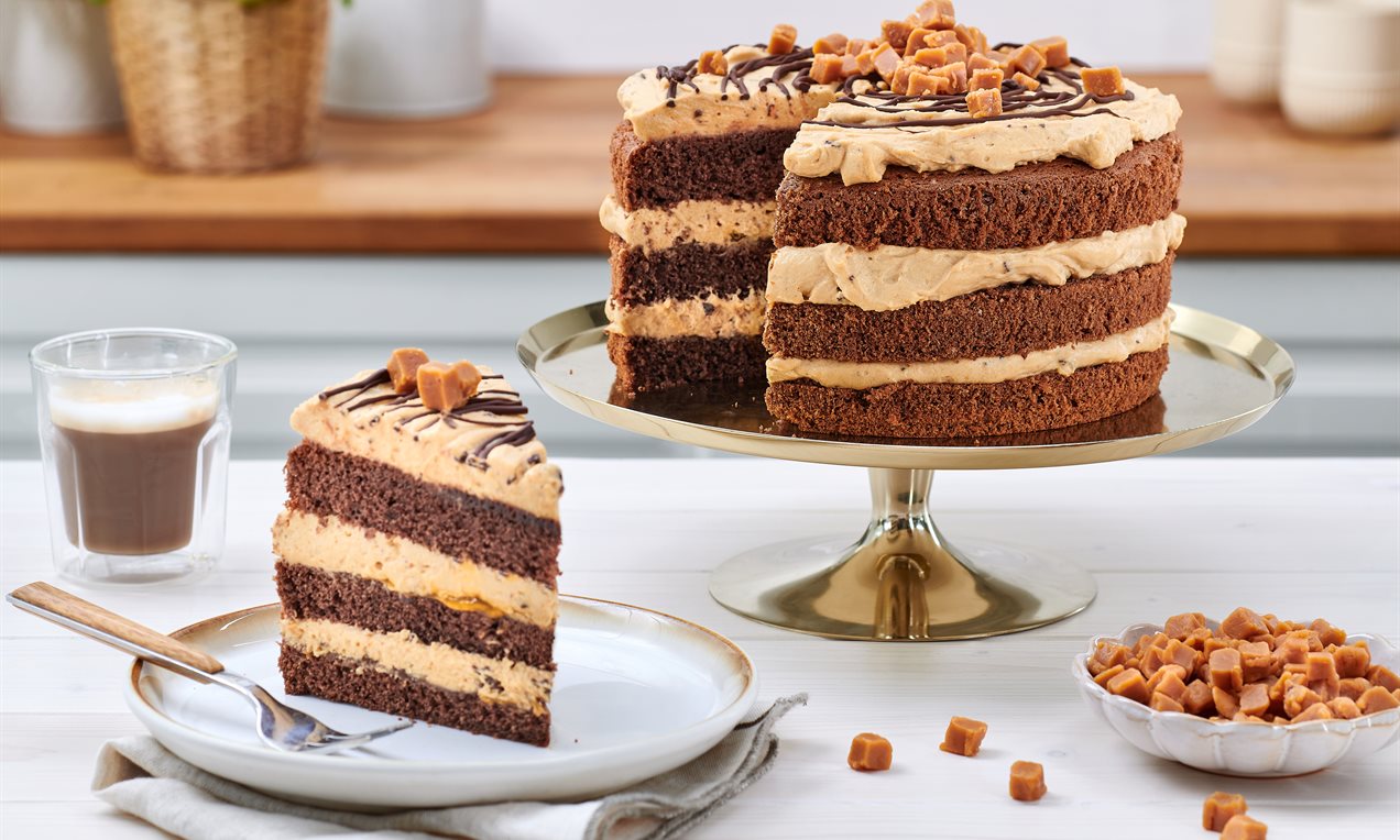 Gâteau au chocolat et au caramel